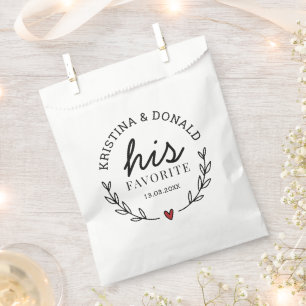 Rustic Wedding Favor His Favorite Favor Bag
