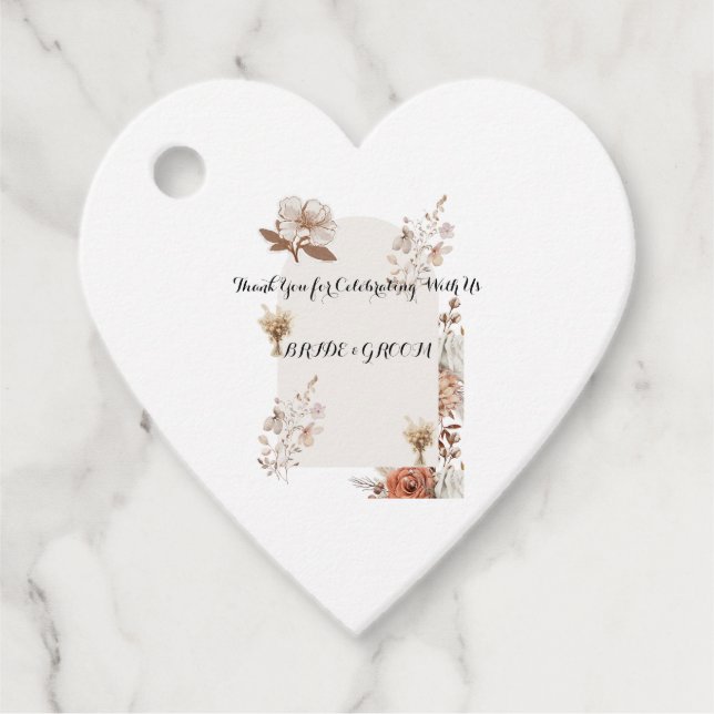 Rustic Wedding Favor Label (Front)