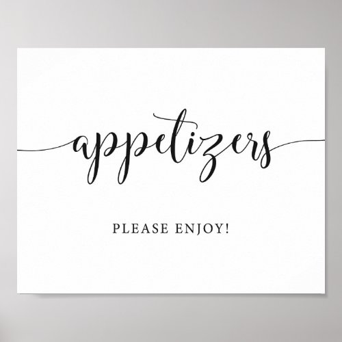 Rustic Wedding Food Buffet Appetizers Sign