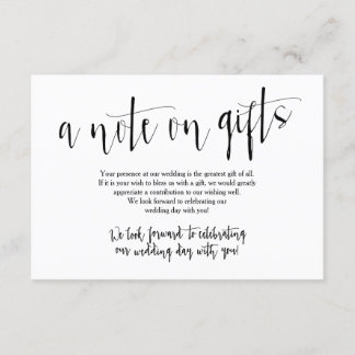 Rustic Wedding Gifts Card