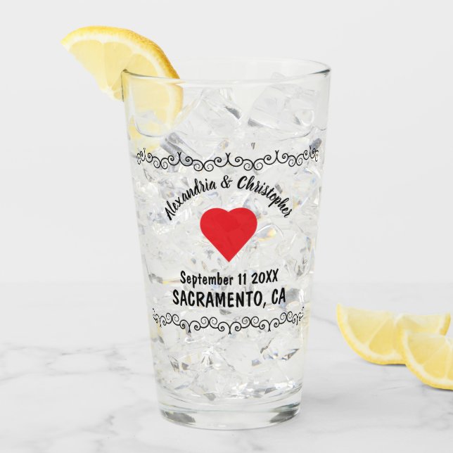 Rustic Wedding Glass (Front Ice)