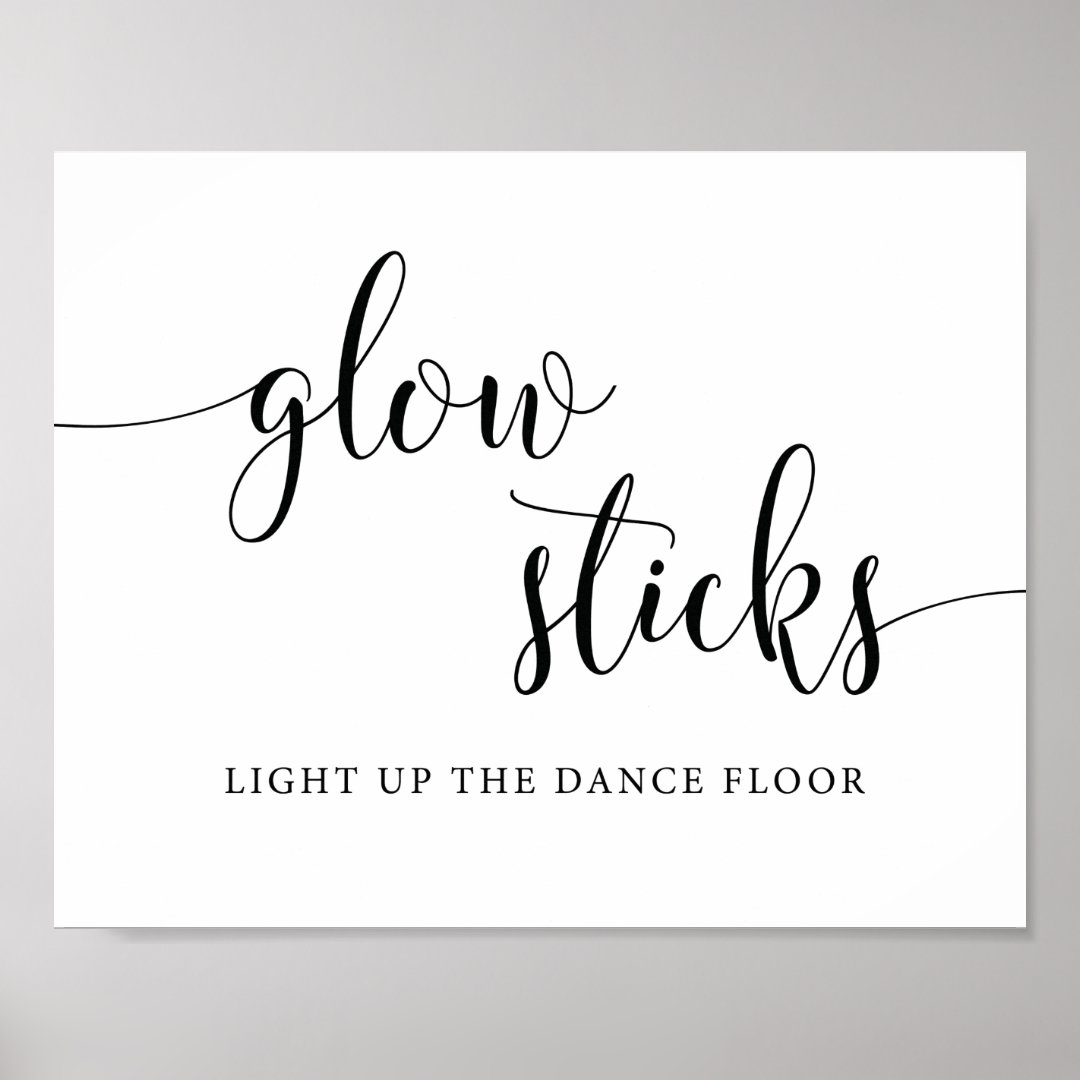 Rustic Wedding Glow Stick Send Off Sign Zazzle