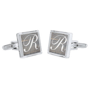 rustic wedding gray barn wood country wedding cufflinks