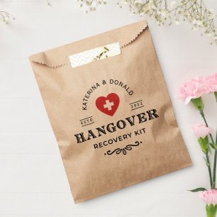 Rustic Wedding Hangover Recovery Kit  Favor Bag