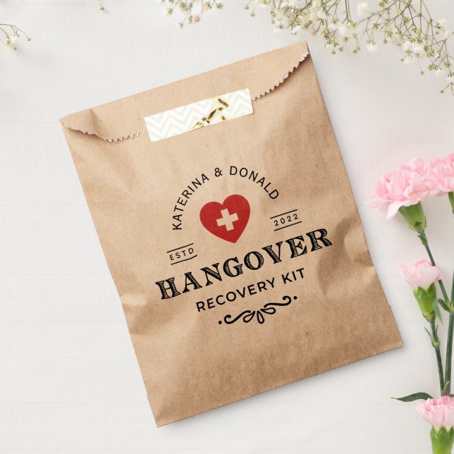Rustic Wedding Hangover Recovery Kit  Favor Bag (Sealed)