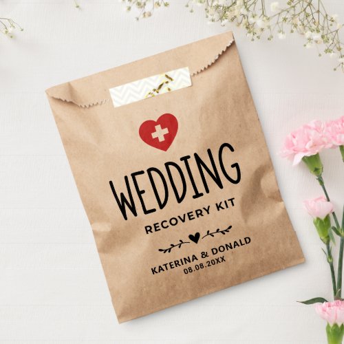 Rustic Wedding Hangover Recovery Kit Favor Bag