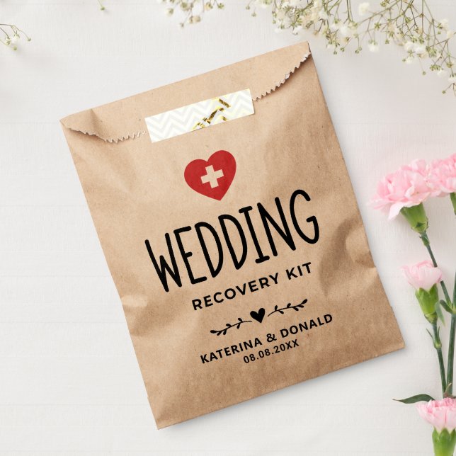 Rustic Wedding Hangover Recovery Kit Favor Bag (Sealed)