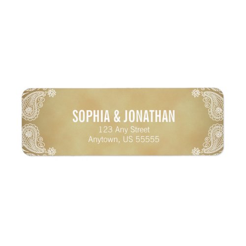 Rustic Wedding I Hand Drawn Paisley Return Address Label