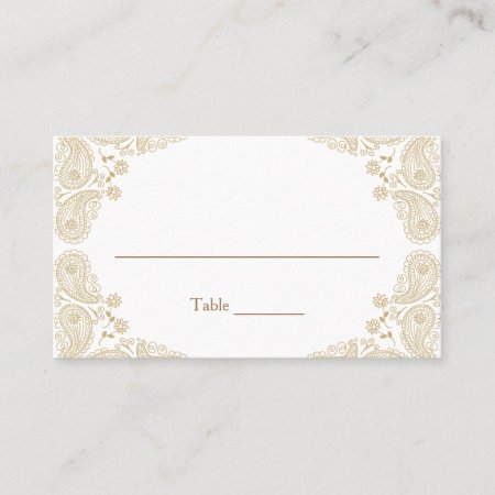 Rustic Wedding I Paisley Table Assignment Card