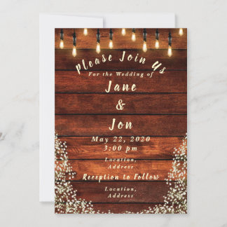 Rustic Wedding Invitation