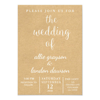Rustic Wedding Invitation