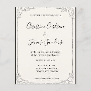 Rustic Wedding Invitation Flyer