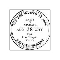 Rustic Wedding Invitation INK Stamp Trending 2018