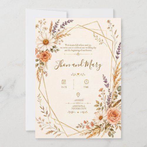 Rustic Wedding Invitation Template