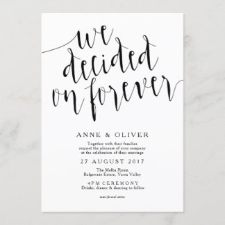 Rustic Wedding Invitation | We Decided on Forever