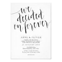 Rustic Wedding Invitation | We Decided on Forever