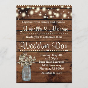 Rustic Wedding Invitation, Wedding Invitation