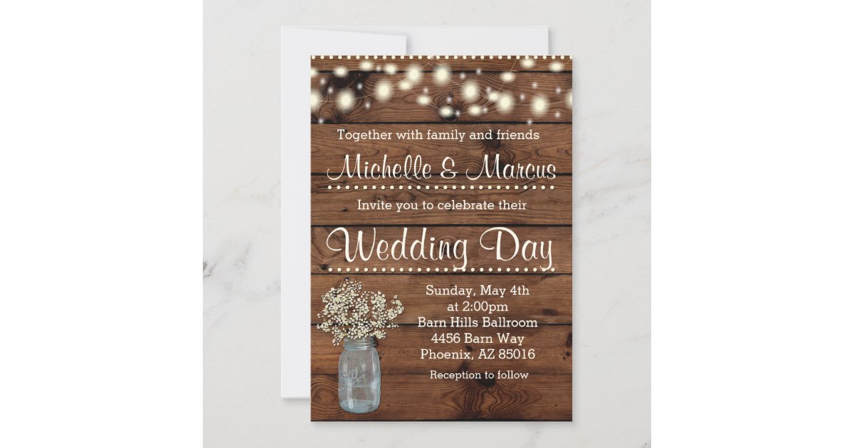 Rustic Wedding Invitation, Wedding Invitation | Zazzle