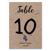 Brown Kraft Paper Background Printed Table Number