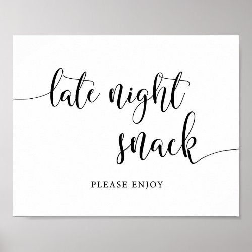 Rustic Wedding Late Night Snack Food Sign