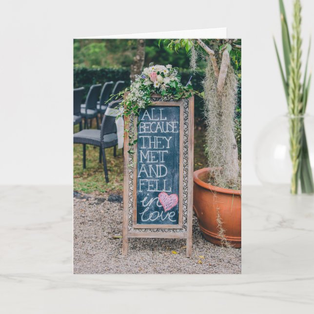 Rustic Wedding Lifestyle Folded Greeting Card (Front)