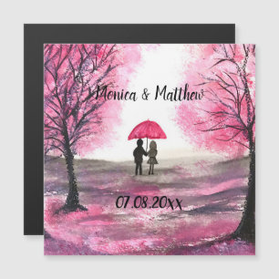 Rustic wedding love couple cherry blossoms tree ma