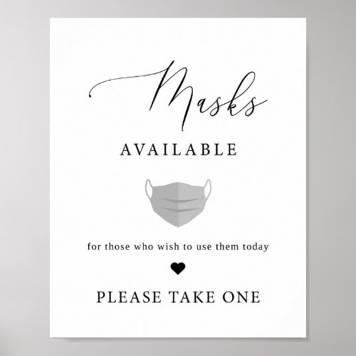 Rustic Wedding Masks Sign  Wear A Mask Sign