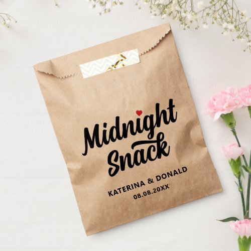 Rustic Wedding Midnight Snack Kraft Favor Bag