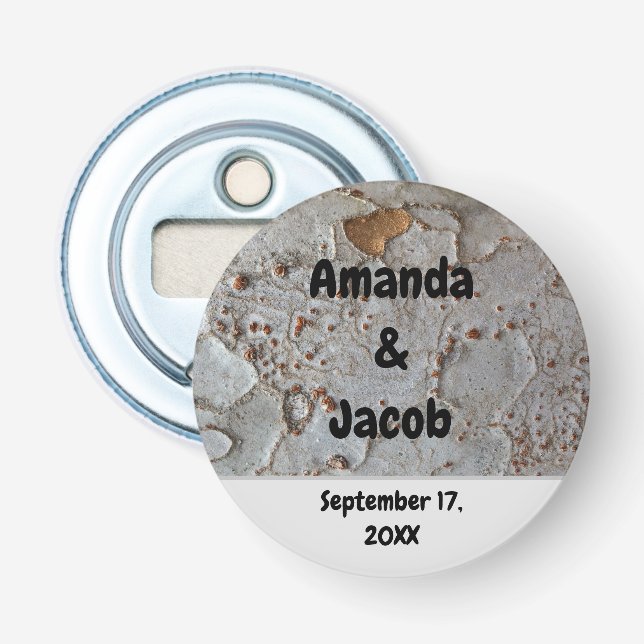 Rustic Wedding Nature Photo Abstract Unique Favor Bottle Opener (Front)