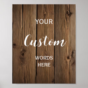 Rustic Wedding or Party Sign make your own custom
