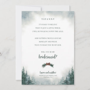Rustic Wedding Party Bridesmaid Proposal Card