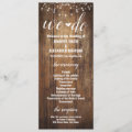 Rustic Wedding Program | Zazzle