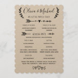 Rustic Wedding Program Order of Events<br><div class="desc">Rustic Wedding Party Program. Design features a modern style text layout. To make advanced changes,  please select "Click to customize further" option under Personalize this template.</div>