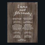 Rustic Wedding Program Wedding Party Sign<br><div class="desc">This sign is a perfect match for your rustic wedding in the country. The design features calligraphy-inspired free flowing fonts and a watercolor-painted wooden background. Order now to makes this beautiful wedding sign a part of your unique love story.</div>
