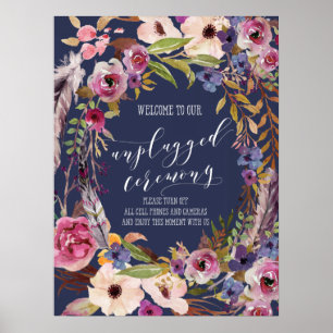 Rustic Wedding Program Wedding Party Sign