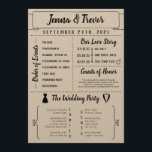 Rustic Wedding Program With Icons<br><div class="desc">This fun wedding program includes several hand-drawn icons and several opportunities to be creative in how you show your guests about your personalities and your relationship.</div>