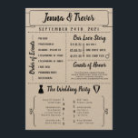 Rustic Wedding Program With Icons<br><div class="desc">This fun wedding program includes several hand-drawn icons and several opportunities to be creative in how you show your guests about your personalities and your relationship.</div>