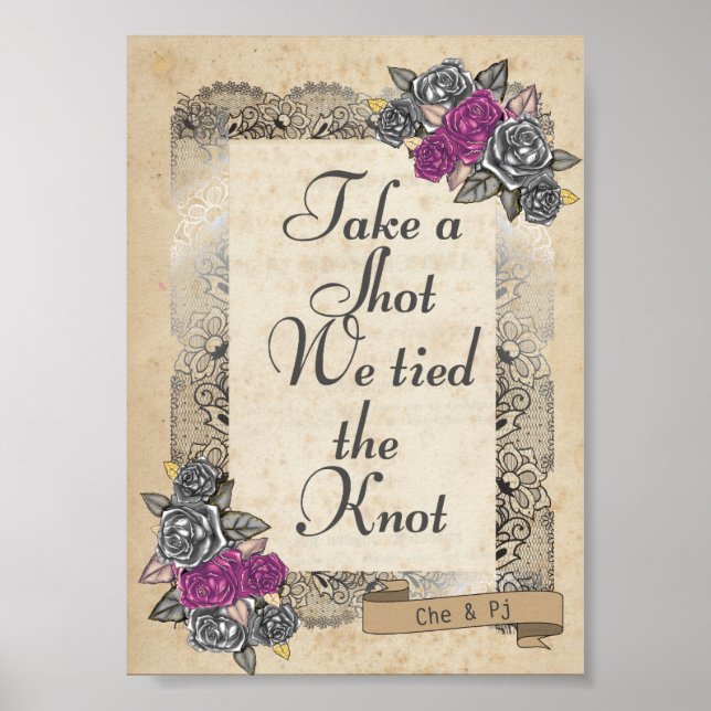 Rustic Wedding Reception Sign (Front)