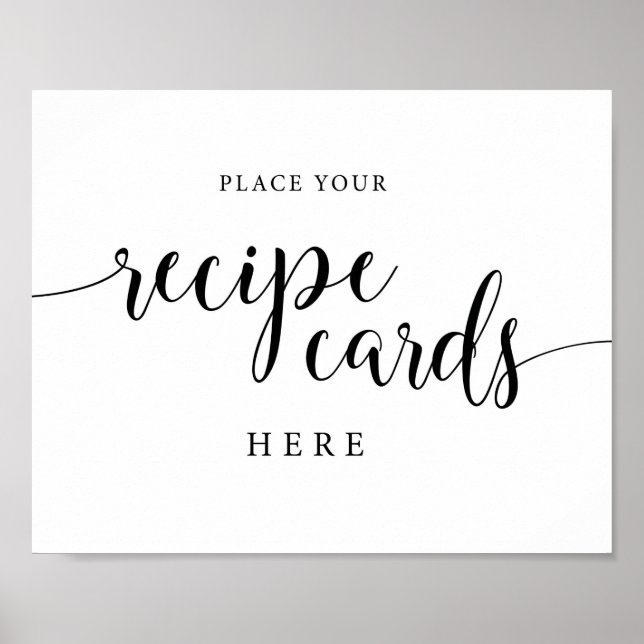 Rustic Wedding Recipe Cards Sign (Front)
