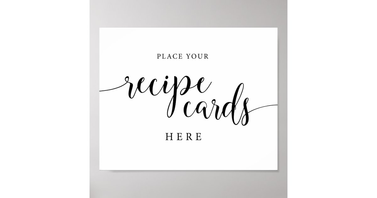 Rustic Wedding Recipe Cards Sign | Zazzle