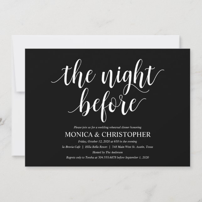Rustic Wedding Rehearsal Dinner Celebration Invitation (Front)