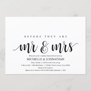 Rustic Wedding Rehearsal Dinner Invitation Card