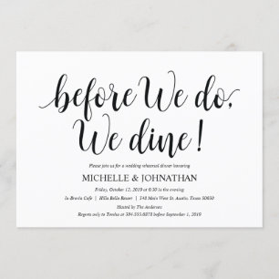 Rustic Wedding Rehearsal Dinner Invitation Card