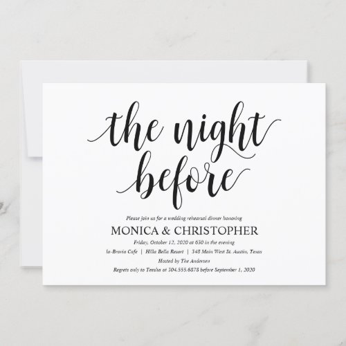 Rustic Wedding Rehearsal Dinner Invitation Card