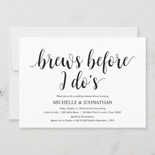 Rustic Wedding Rehearsal Dinner Invitation cards