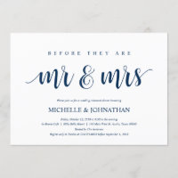 Rustic Wedding Rehearsal Dinner, Navy Blue