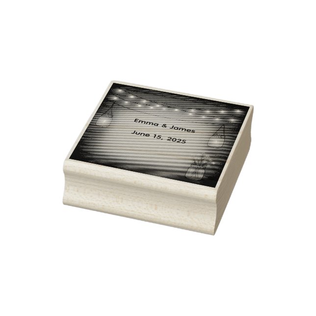 Rustic Wedding Rubber Stamp (Stamp)
