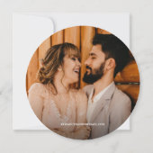 Rustic Wedding Save the date photo Wood Grain Invitation (Back)