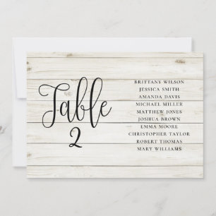Rustic wedding seating chart. Landscape wood barn Invitation