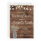 Rustic Wedding Shower Invitation, Mason Jar,Floral